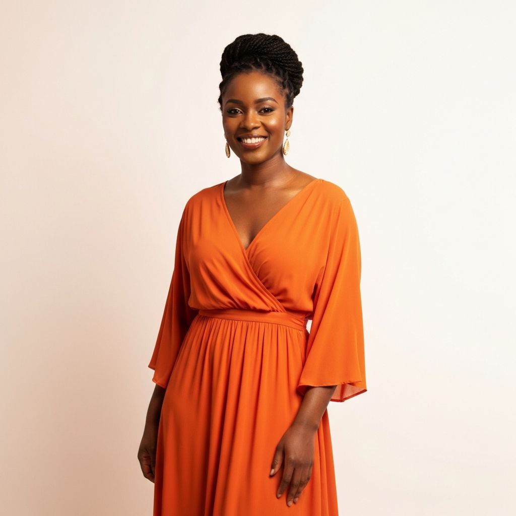 Robe Orange Elegante